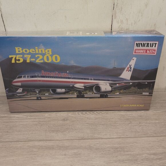 MINICRAFT #14449, BOEING 757-200, AMERICAN AIRLINES, 1:144 SCALE Factory Sealed - Picture 1 of 6